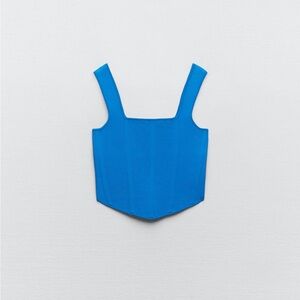 Zara blue corset top